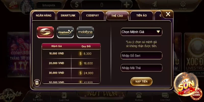 Hướng Dẫn Nạp Tiền Sunwin Siêu Tốc Dành Cho Người Mới 2025 1 Hướng dẫn nạp tiền Sunwin đơn giản và hiệu quả